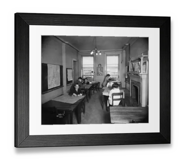 Framed Print : Children in Schoolroom Framed Print : Children in Schoolroom