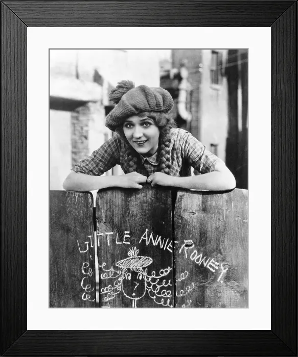 Framed Print : Mary Pickford Leaning on Fence Framed Print : Mary Pickford Leaning on Fence