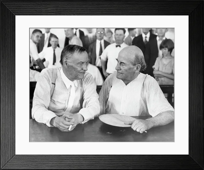Framed Print : Clarence Darrow and William Jennings Bryan, 1925 Framed Print : Clarence Darrow and William Jennings Bryan, 1925
