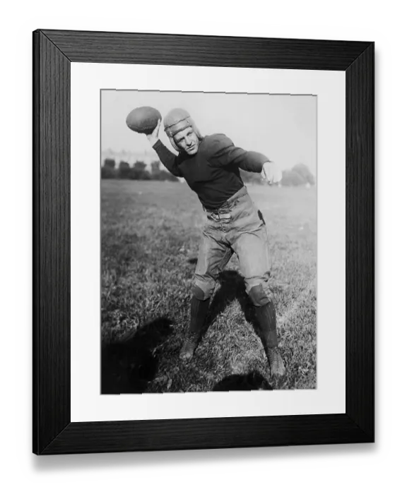 Framed Print : Red Grange Posing with a Football Framed Print : Red Grange Posing with a Football