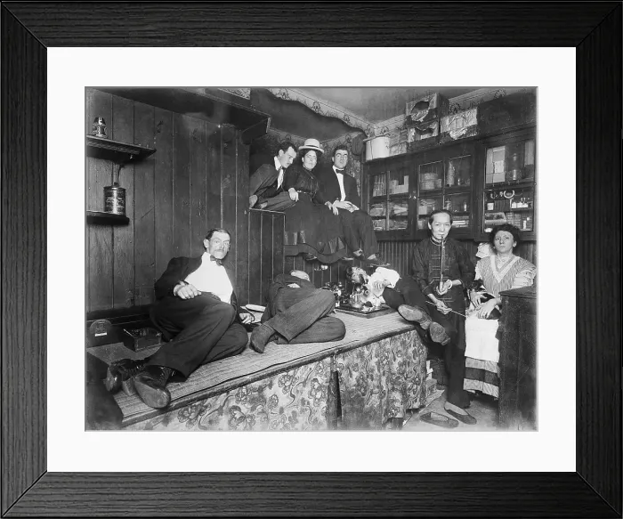 Framed Print : Drug Addicts in Chinatown Opium Den Framed Print : Drug Addicts in Chinatown Opium Den