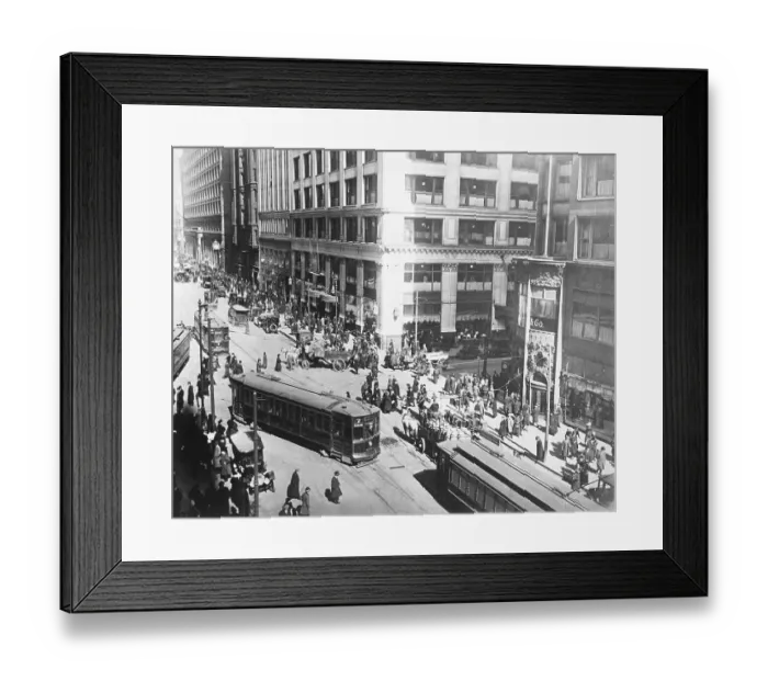 Framed Print : View Of Chicago Street Framed Print : View Of Chicago Street