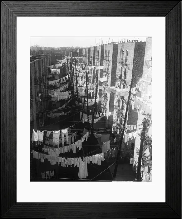 Framed Print : Clotheslines In Alley Framed Print : Clotheslines In Alley