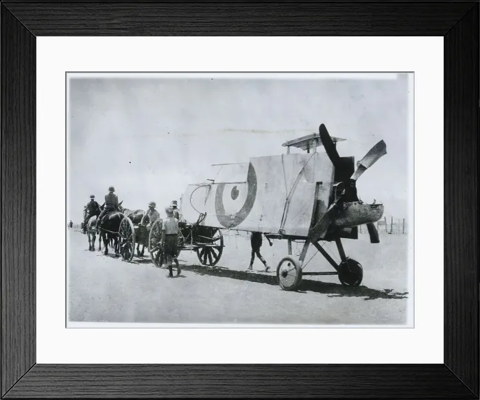 Framed Print : Mule Team Transporting Military Plane