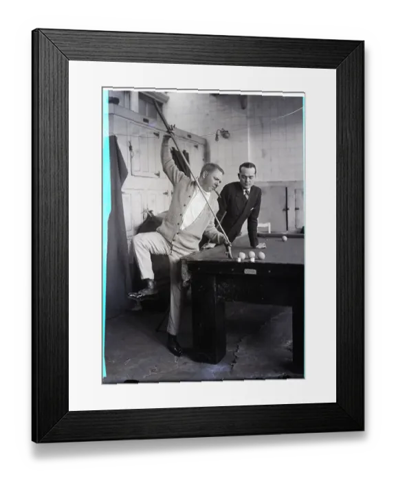 Framed Print : W. C. Fields Gets Billiard Lesson