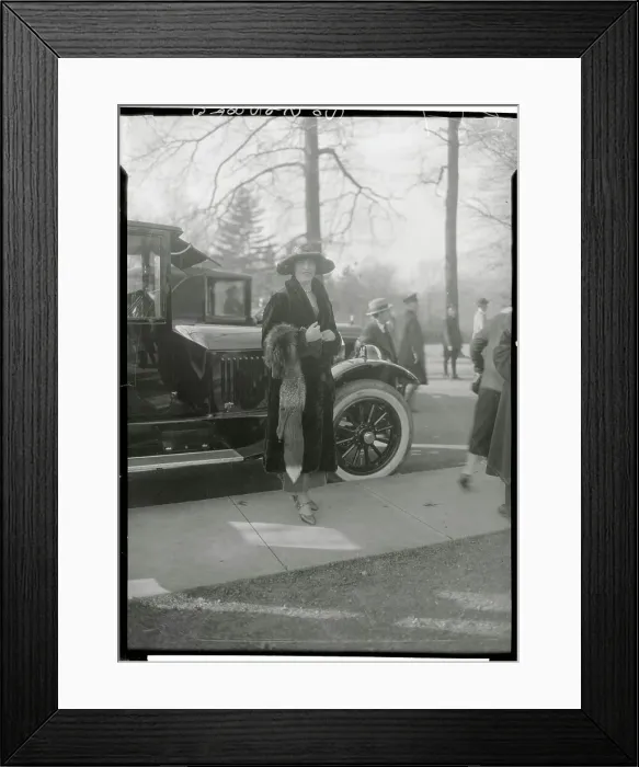 Framed Print : Socialite Laura Biddle Posing by Automobile Framed Print : Socialite Laura Biddle Posing by Automobile