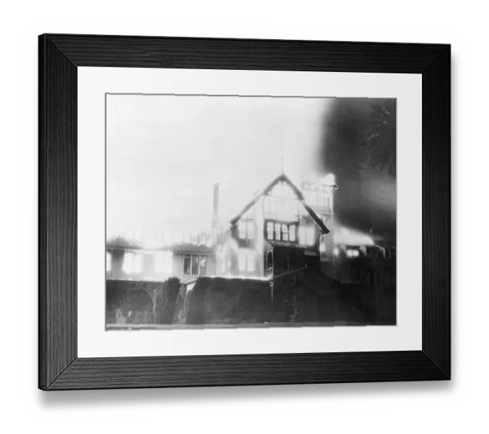 Framed Print : Famous Del Monte Hotel on Fire Framed Print : Famous Del Monte Hotel on Fire