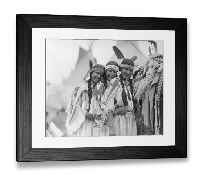 Framed Print : Three Native American Beauty Contest Winners Framed Print : Three Native American Beauty Contest Winners