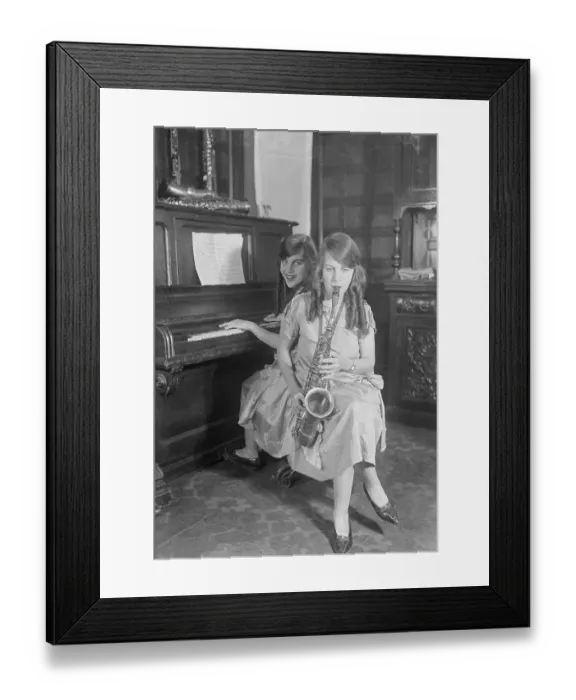 Framed Print : Hilton Siamese Sisters Playing Musical Instruments Framed Print : Hilton Siamese Sisters Playing Musical Instruments