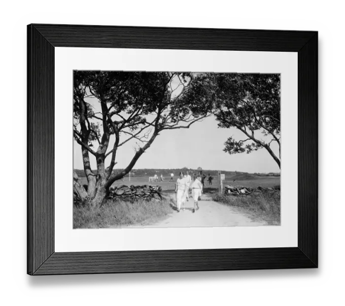 Framed Print : Group Crossing Road At 9Th Green Framed Print : Group Crossing Road At 9Th Green