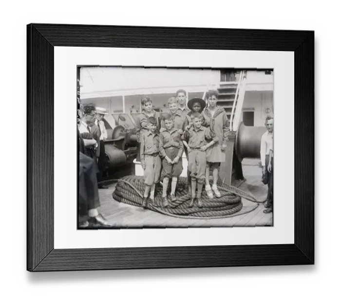 Framed Print : Young Communist Head For Russia Framed Print : Young Communist Head For Russia