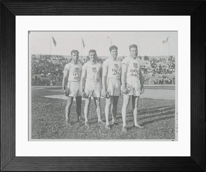 Framed Print : American Olympic Discus Throwers as Winners Framed Print : American Olympic Discus Throwers as Winners