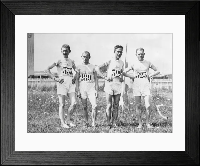 Framed Print : Paavo Nurmi and Olympic Teammates Framed Print : Paavo Nurmi and Olympic Teammates