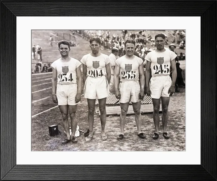 Framed Print : American Olympic Relay Team
