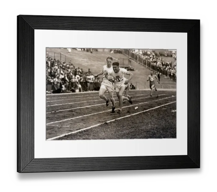 Framed Print : Loren Murchison Passes Alf Leconey Baton Framed Print : Loren Murchison Passes Alf Leconey Baton