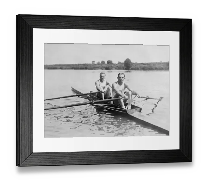 Framed Print : Olympic Double Skulls Framed Print : Olympic Double Skulls