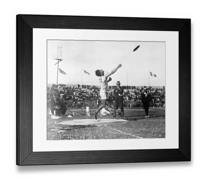 Framed Print : Bud Houser Throws Discus Olympics Framed Print : Bud Houser Throws Discus Olympics