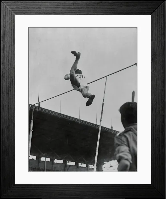 Framed Print : Graham of The U.S. Finishing Second in Pole Vault Competition Framed Print : Graham of The U.S. Finishing Second in Pole Vault Competition