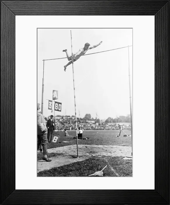Framed Print : Lee Barnes Pole Vaults in Olympics Framed Print : Lee Barnes Pole Vaults in Olympics
