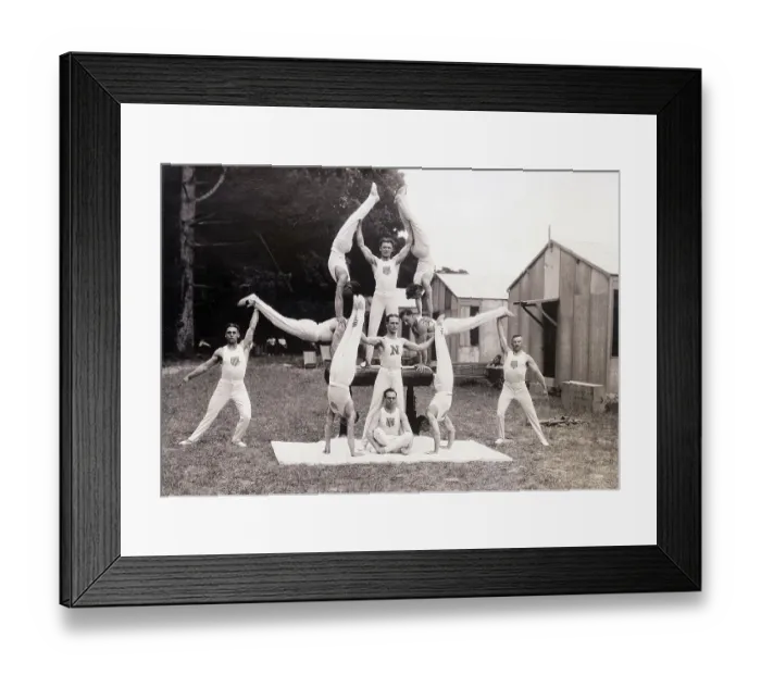 Framed Print : US Olympic Gymnasts Pose in Pyramid Framed Print : US Olympic Gymnasts Pose in Pyramid
