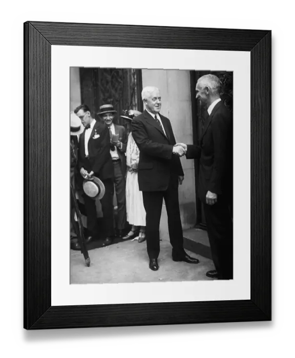 Framed Print : John Davis Being Congratulated By Man Framed Print : John Davis Being Congratulated By Man
