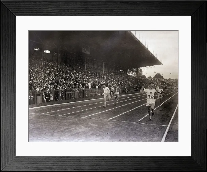 Framed Print : American Runner Finishing Relay Framed Print : American Runner Finishing Relay