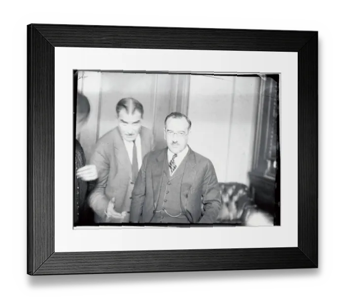 Framed Print : Senator Powers and Governor Toupin Discussing Filibuster