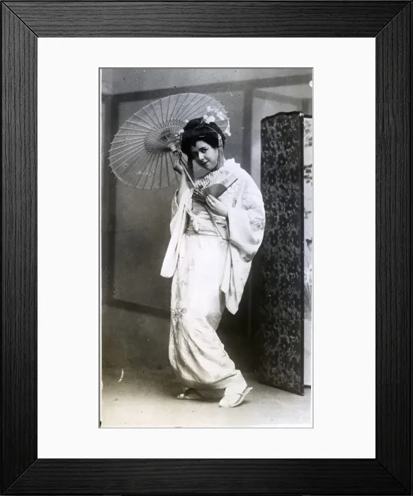 Framed Print : Madeline Keltie As Madame Butterfly Framed Print : Madeline Keltie As Madame Butterfly
