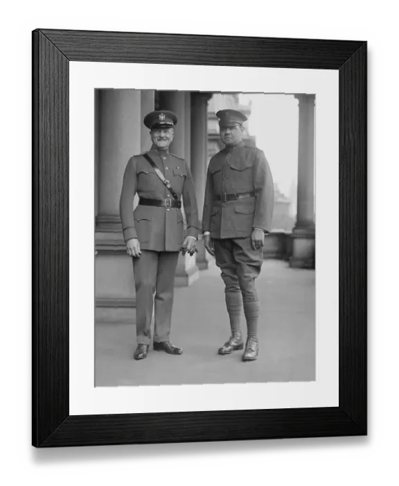 Framed Print : Babe Ruth and General Pershing