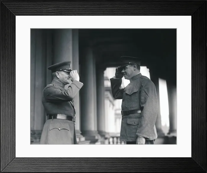 Framed Print : Babe Ruth With General John Pershing Framed Print : Babe Ruth With General John Pershing
