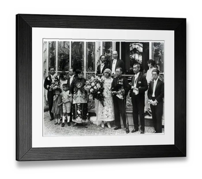 Framed Print : Chinese Wedding Party Standing Framed Print : Chinese Wedding Party Standing