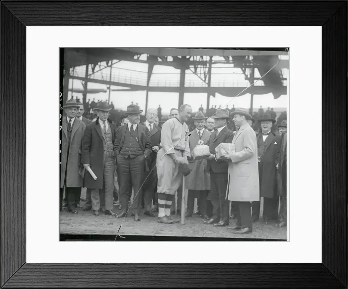 Framed Print : Ty Cobb Honored Before Game Framed Print : Ty Cobb Honored Before Game