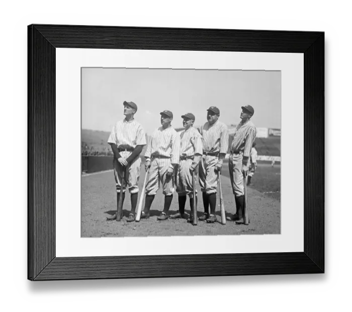 Framed Print : Portrait of Star Yankee Players