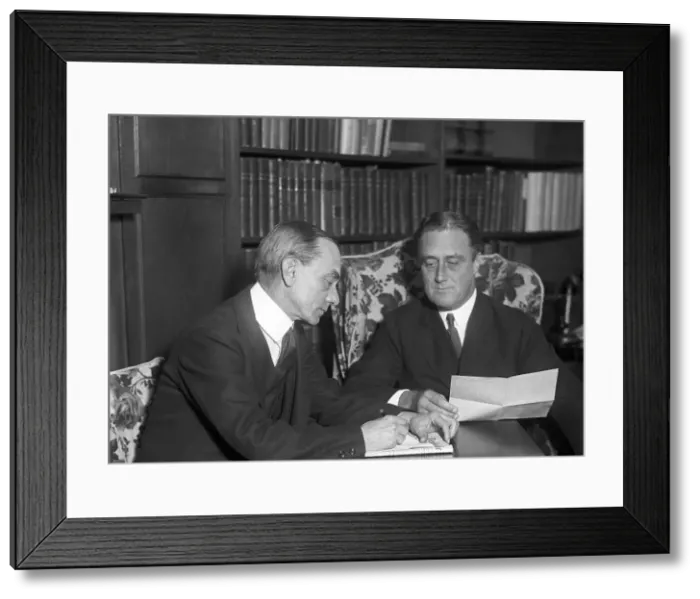 Framed Print : Franklin D. Roosevelt Dictating to His Secretary Louis Howe Framed Print : Franklin D. Roosevelt Dictating to His Secretary Louis Howe