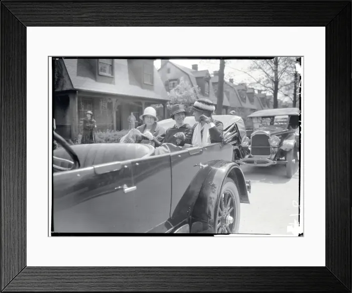 Framed Print : Countess Szechenyi and Others Riding in Automobile Framed Print : Countess Szechenyi and Others Riding in Automobile