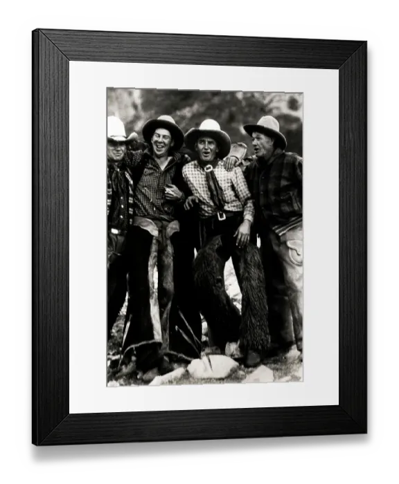 Framed Print : Quartet of Singing Cowboys Framed Print : Quartet of Singing Cowboys