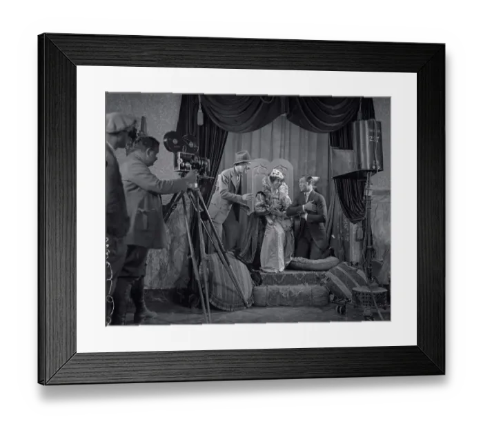 Framed Print : Jack Dempsey Acting Before Camera Framed Print : Jack Dempsey Acting Before Camera