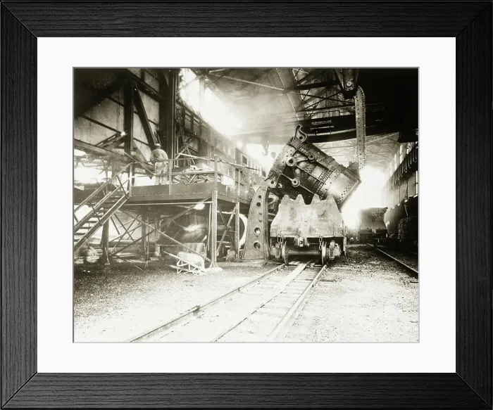 Framed Print : Pouring Ladle at River Rouge Framed Print : Pouring Ladle at River Rouge