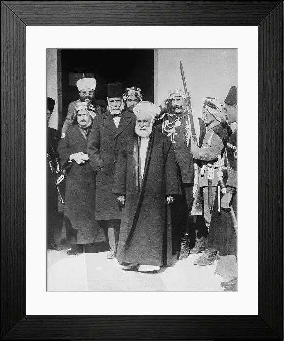 Framed Print : King Hussein Caliph of Turkey Leaving Royal Palace Framed Print : King Hussein Caliph of Turkey Leaving Royal Palace