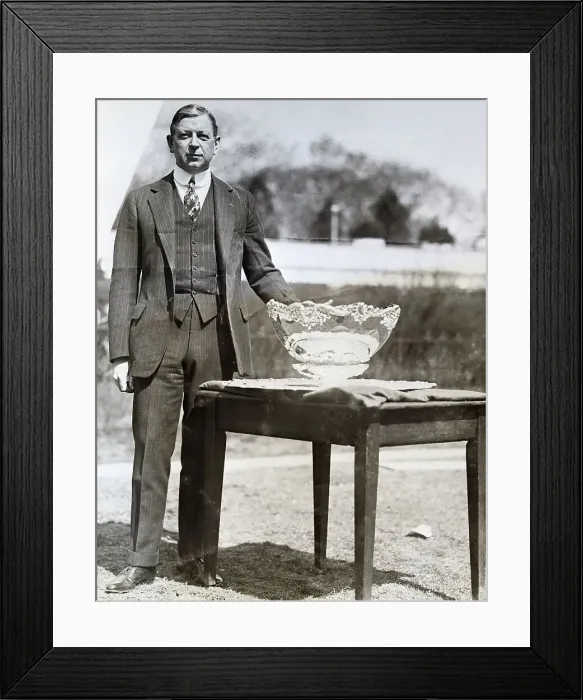 Framed Print : Dwight Davis With The Davis Cup Framed Print : Dwight Davis With The Davis Cup