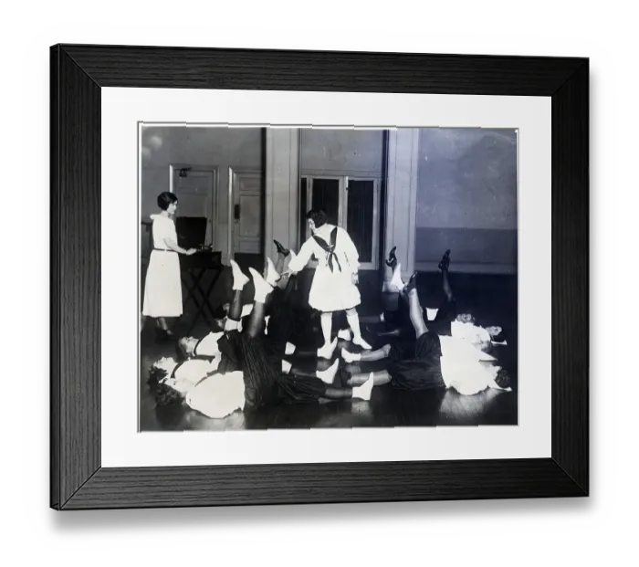 Framed Print : Women'S Calesthenics Class, 1924 Framed Print : Women'S Calesthenics Class, 1924