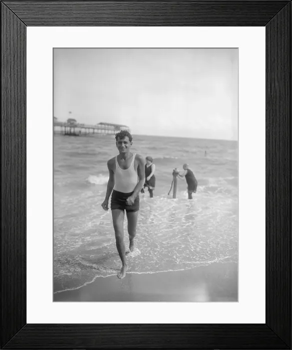 Framed Print : Irving Berlin Running on the Beach Framed Print : Irving Berlin Running on the Beach