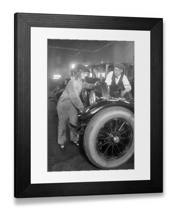 Framed Print : Owner Training Male Employee Framed Print : Owner Training Male Employee
