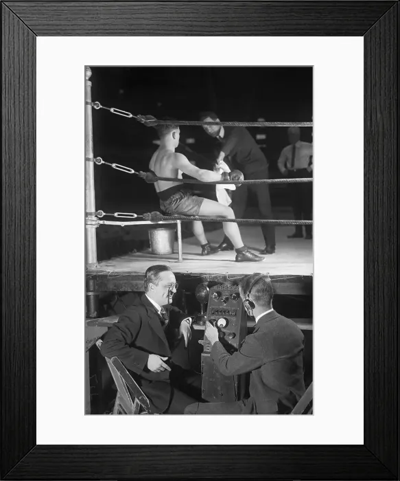 Framed Print : J.A. White Broadcasting from Ringside Framed Print : J.A. White Broadcasting from Ringside