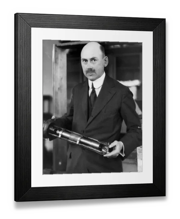Framed Print : Robert H. Goddard With First Rocket Framed Print : Robert H. Goddard With First Rocket