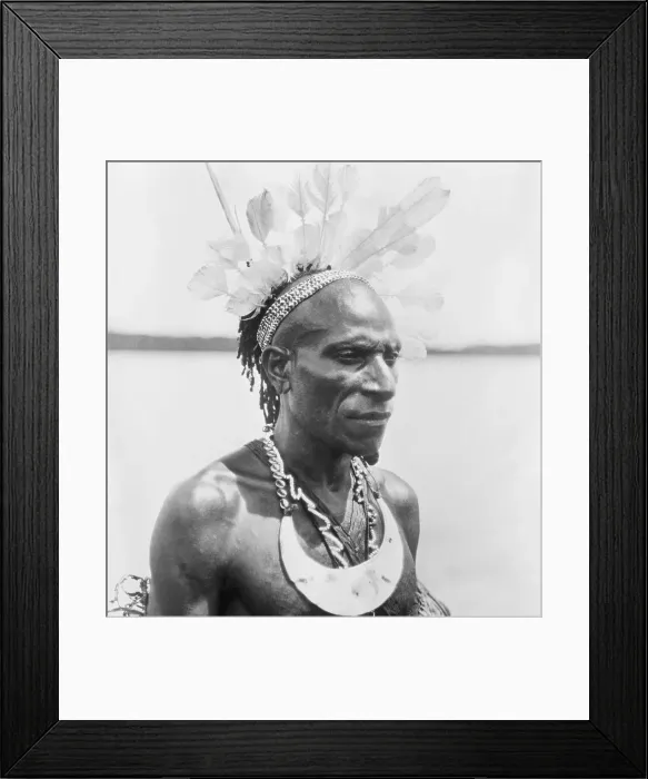 Framed Print : Portrait of New Guinea Tribesman