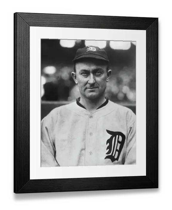 Framed Print : Ty Cobb Wearing Detroit Tigers Uniform
