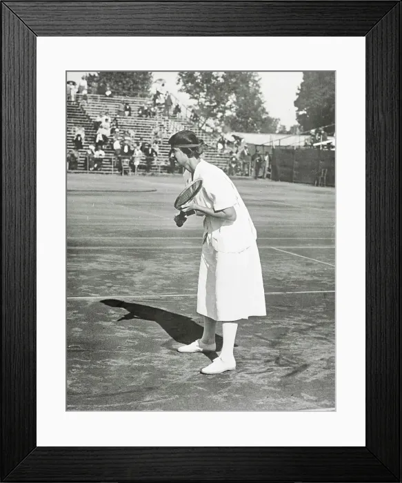 Framed Print : Olympic Tennis at Colombes Stadium Being Played by Eleanor Goss of U.S.A Framed Print : Olympic Tennis at Colombes Stadium Being Played by Eleanor Goss of U.S.A