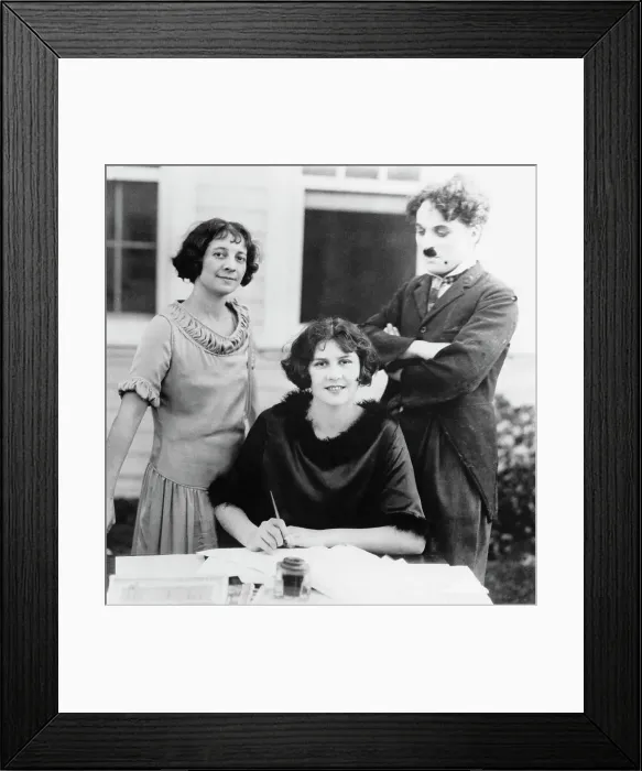 Framed Print : Charlie and Lita Grey Chaplin with Her Mother Framed Print : Charlie and Lita Grey Chaplin with Her Mother
