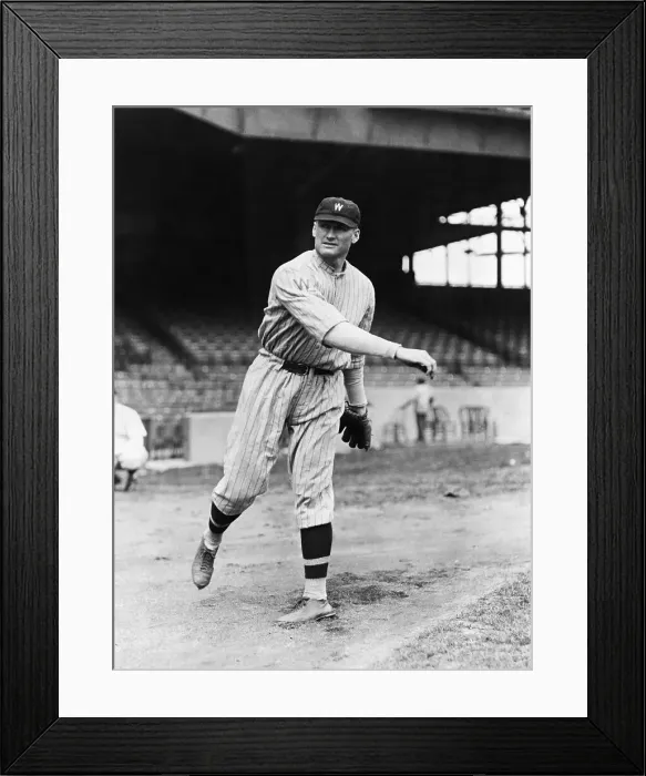 Framed Print : Pitcher Walter Johnson Warming Up Framed Print : Pitcher Walter Johnson Warming Up